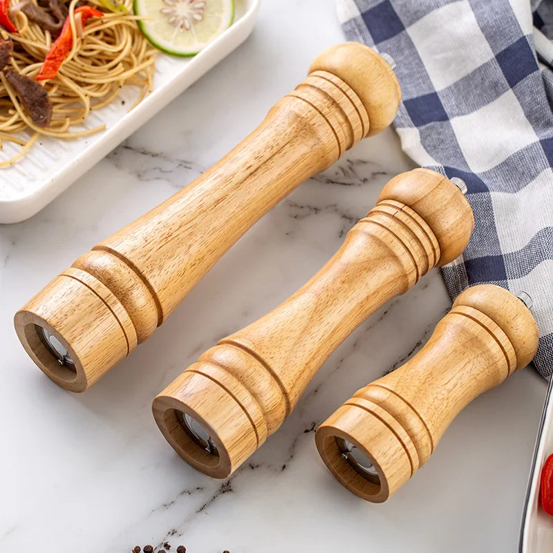 5/8/10 Inch Solid Wood Salt and Pepper Mills