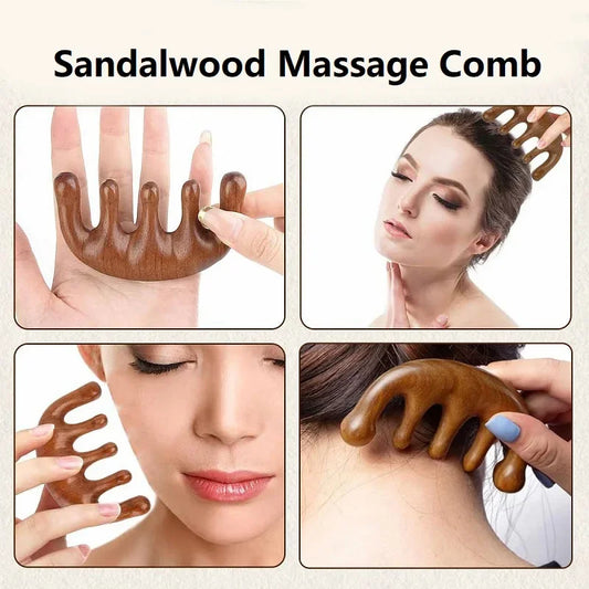 Wooden Massage Wood Comb Scalp