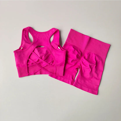 Seamless Yoga Sexy Sport Bra Set