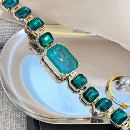 Rhinestone chain rectangular color case rhinesto watch