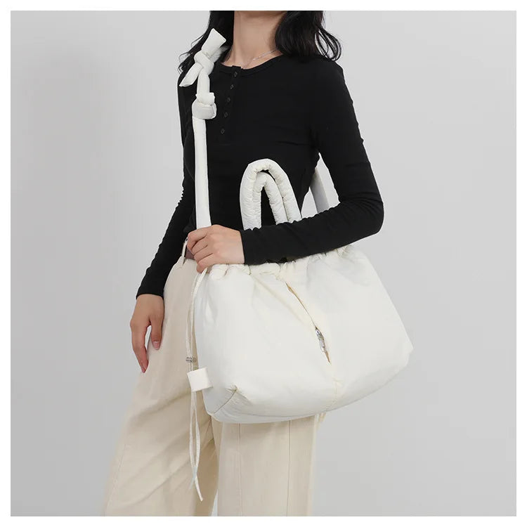 Down Padded Jacket Single Shoulder Tote Bag