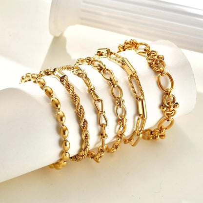 DANA Chunky Gold Plated Bracelets