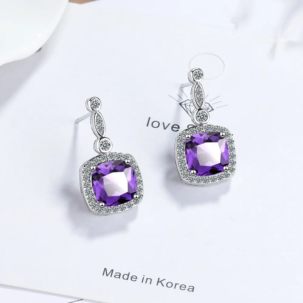 925 Sterling Silver Multiple zircon Earring
