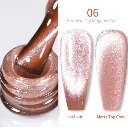 Sparkling Glass Bead Cat Magnetic Gel Nail Polish