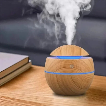 Mini Woodgrain Ultrasonic USB Humidifier and Essential Oil