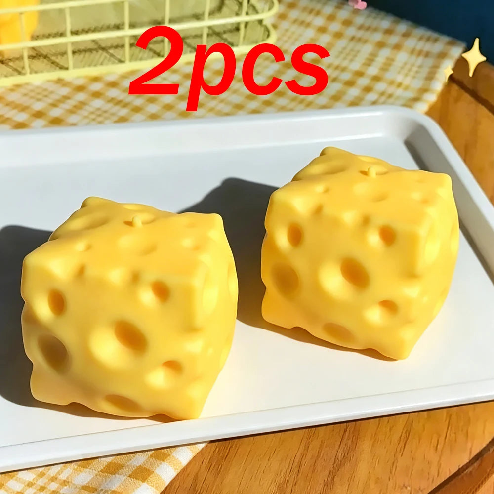 Squishy Square Cheese Squeeze Toys Slow Rebound Stress Relief