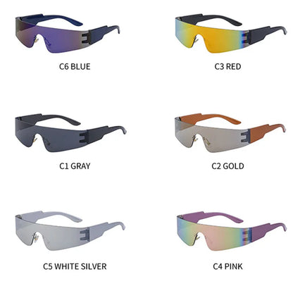Sports Cyberpunk Frameless Anti Ultraviolet Sunglasses