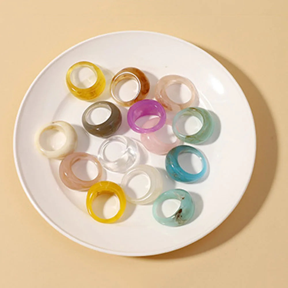 DANA Korean Colorful Acrylic Rings