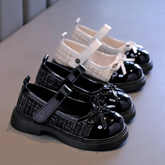 Leather Bowknot Mary Jane Shoes