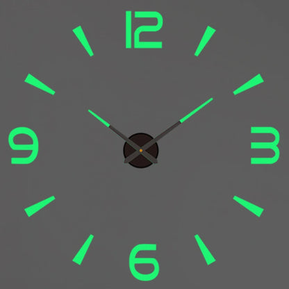 Large Wall Clock 3D DIY Quartz Acrylic Mirror Stickers Clocks