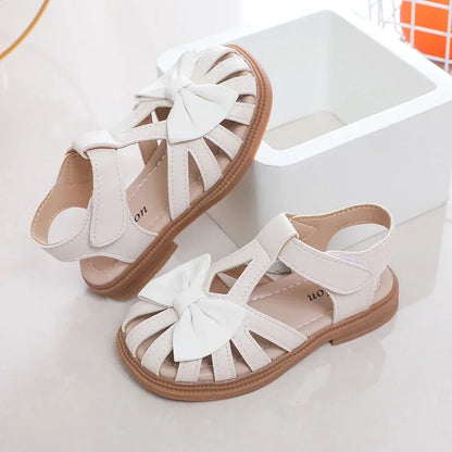 Cute Girls Bow Peep-toe Casual Sandals