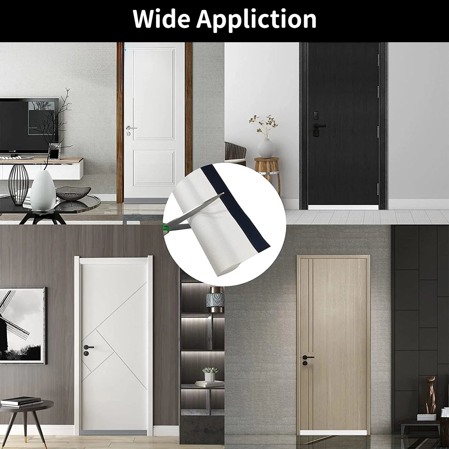 Door bottom sealing soundproof strip