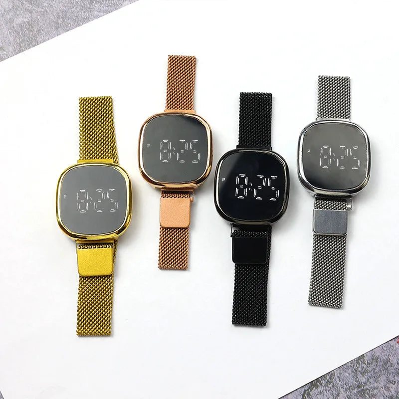 Steel LED Digital Electronic Wristwatch