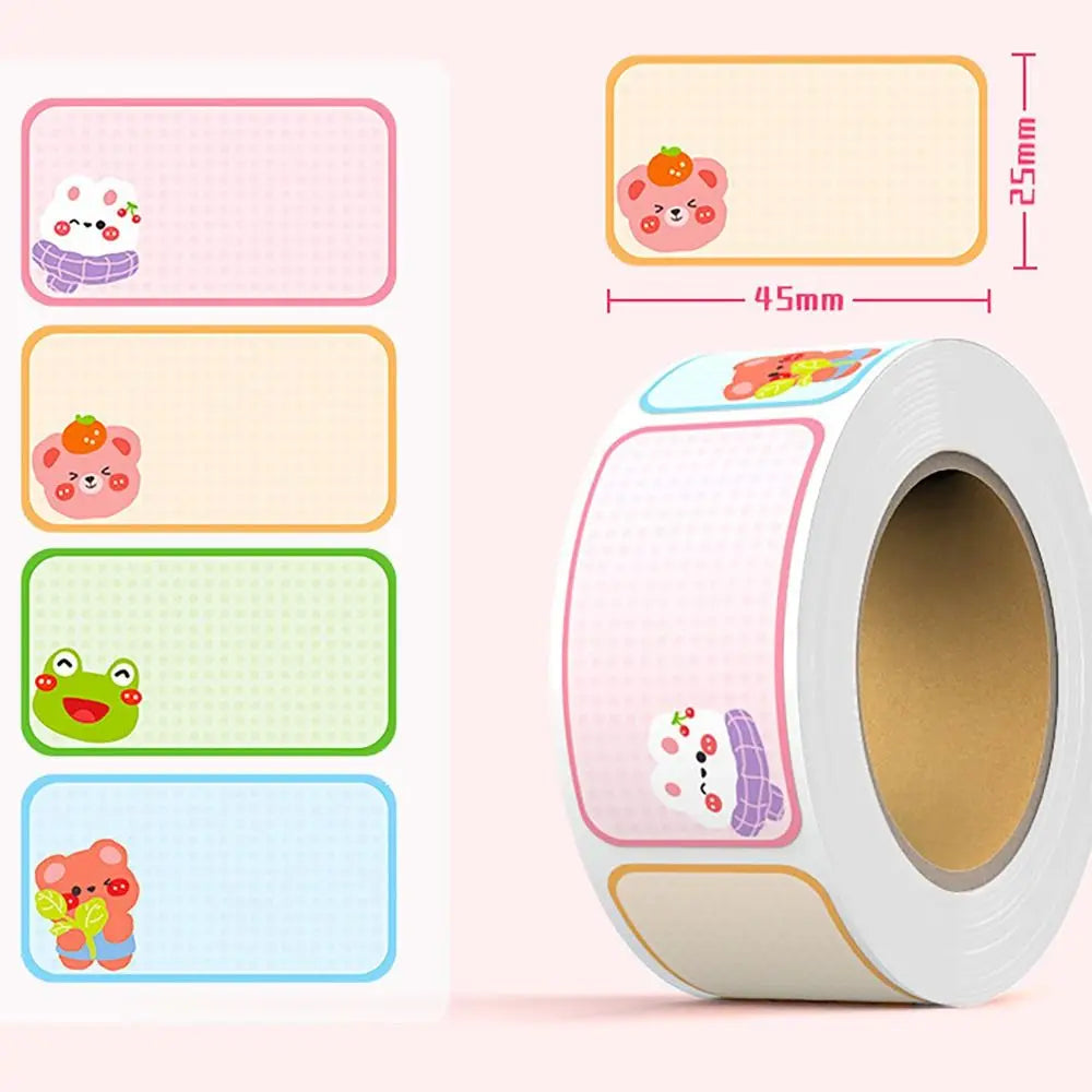 Cartoon Style Name Sticker Waterproof Handwritten Tag Sticker