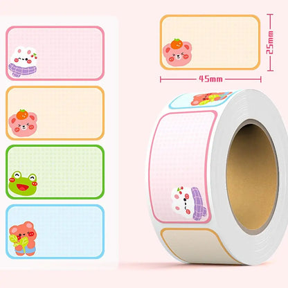 Cartoon Style Name Sticker Waterproof Handwritten Tag Sticker