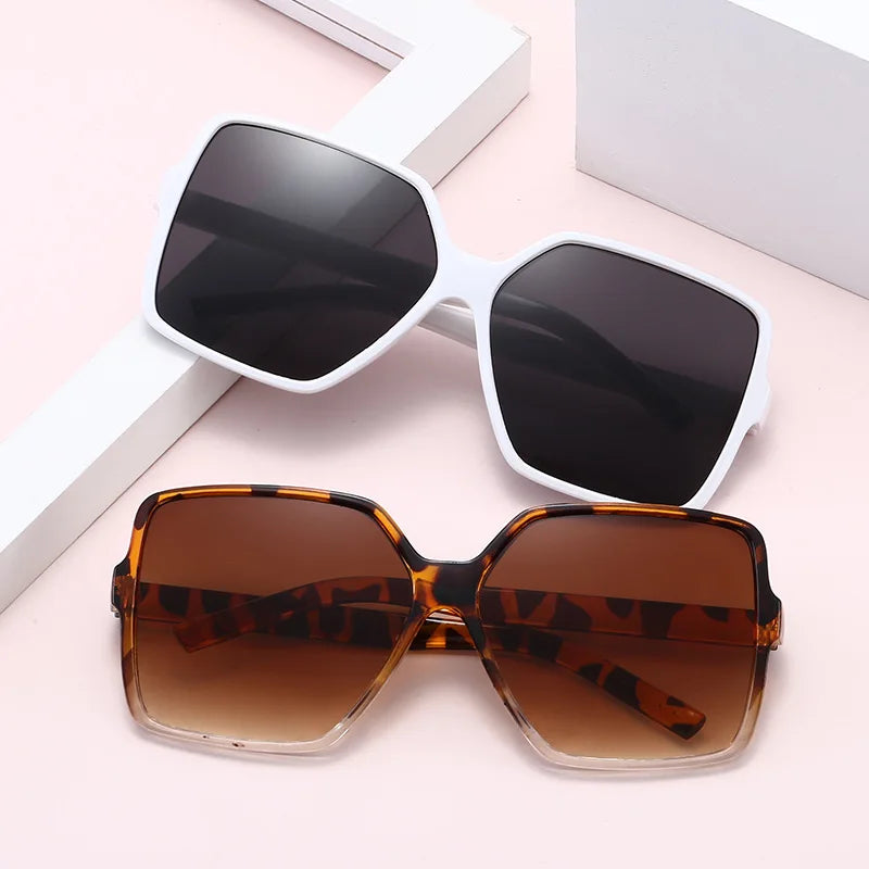Vintage Square Big Frame Sun Glasses