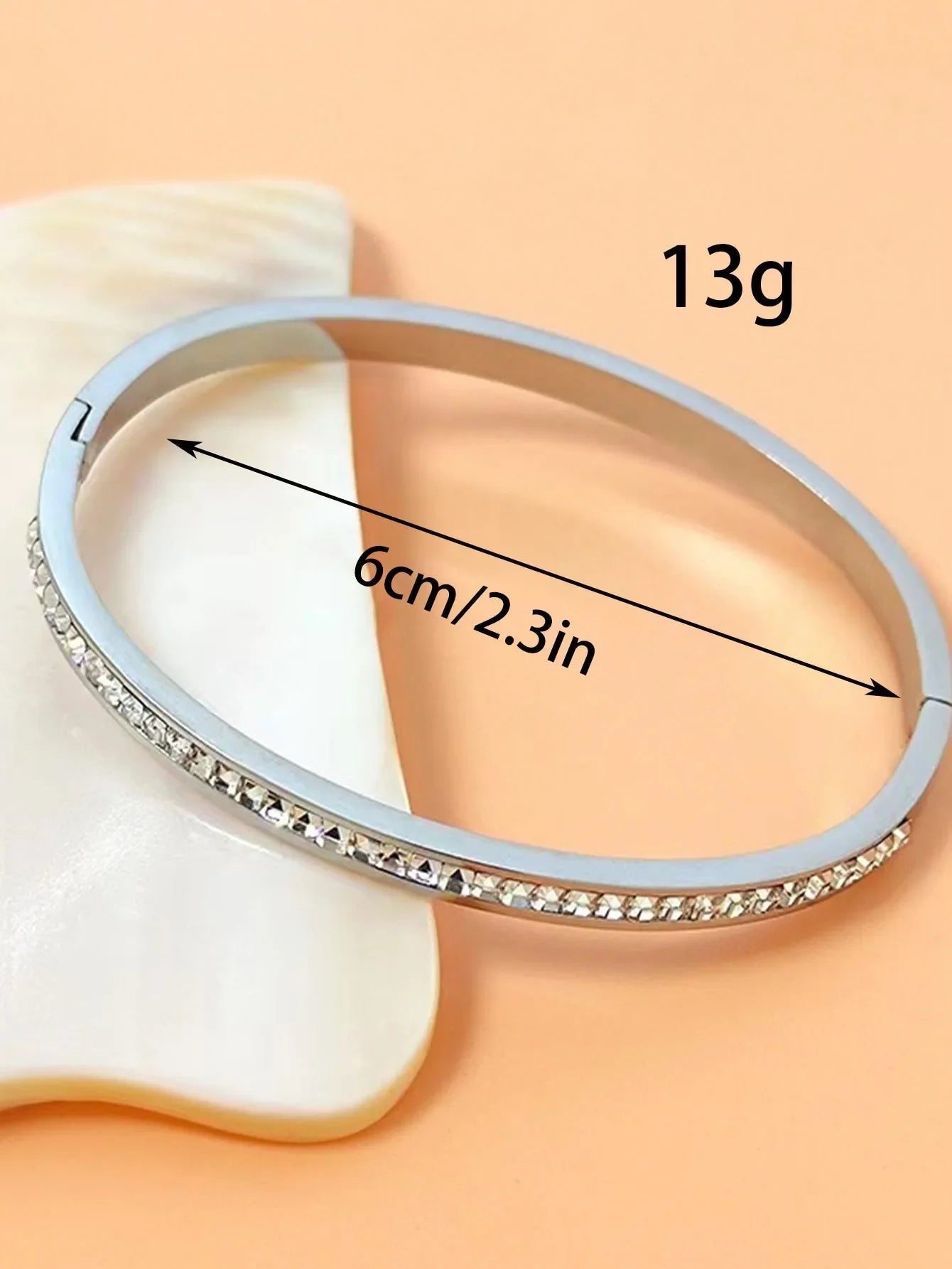 Artificial Zircon Stainless Steel Bracelet