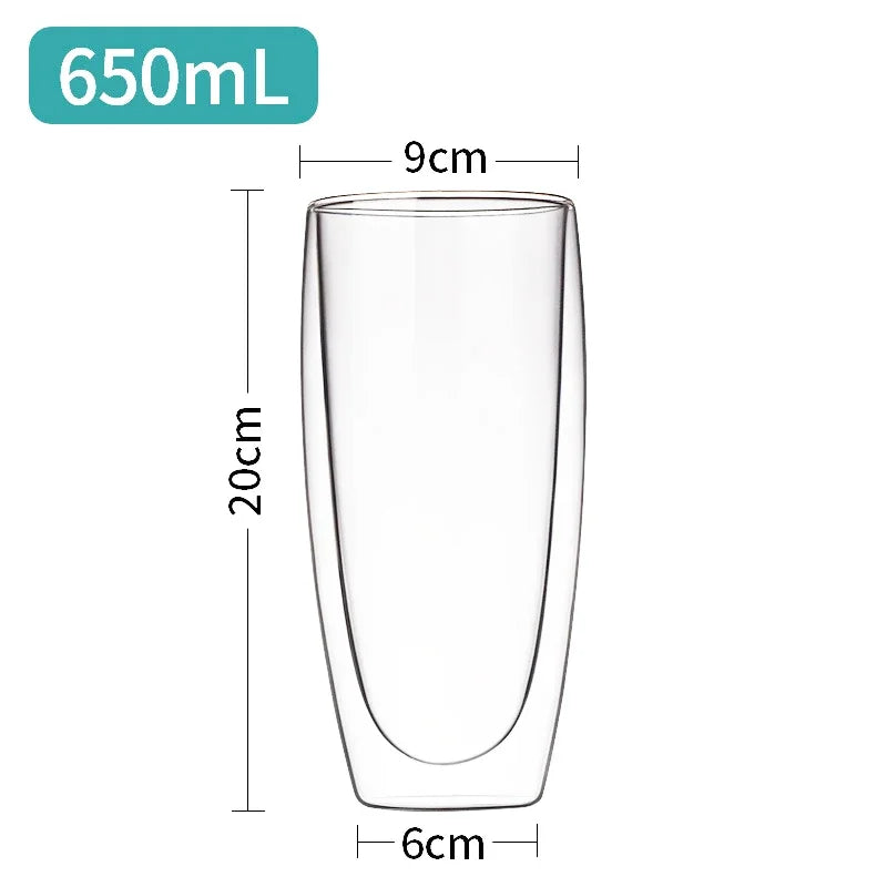 Transparent Glass Coffee Cup Mug