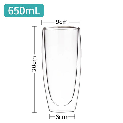 Transparent Glass Coffee Cup Mug