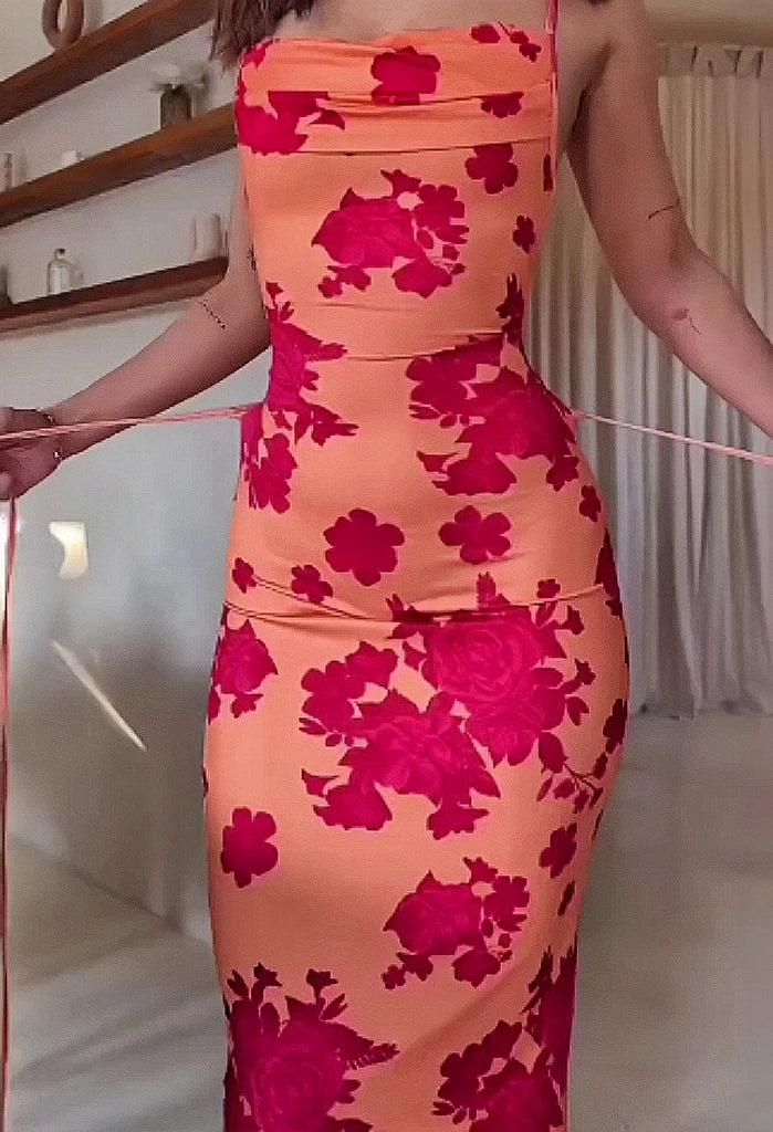 Vestido halter sexy sin espalda