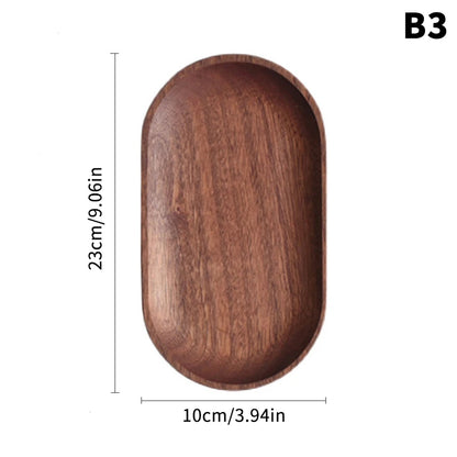 1PC Wooden Serving Oval Wood Tray