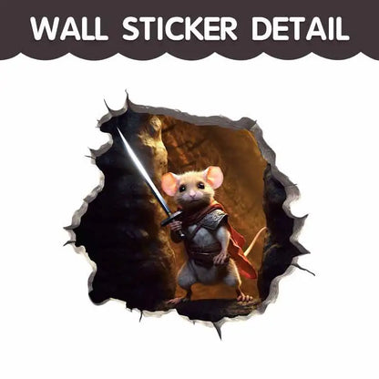 Cartoon Cute Little Mouse Hole Wall Stickers