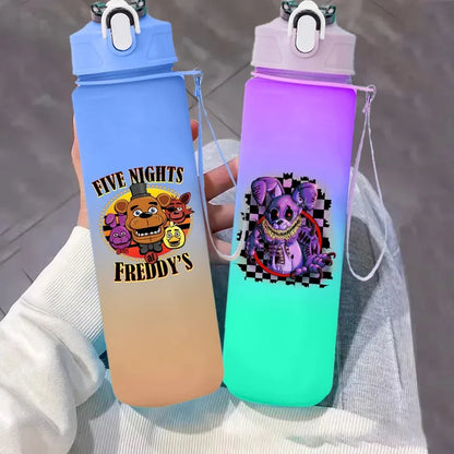 750ml FNAF Water Bottle with Straw Five Nights At Freddys Cartoon Anime