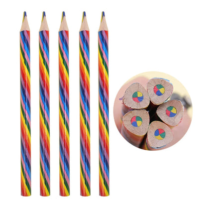 4 Color Concentric Rainbow Pencil Wooden Bulk Rainbow Pencil