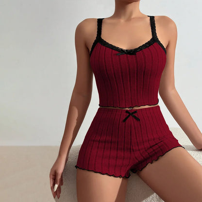 Shorts Sexy Milk Silk Pajama Set