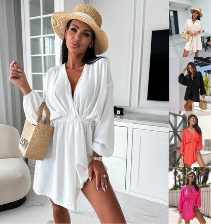 Puff Sleeve Mini Elegant Sexy Dress