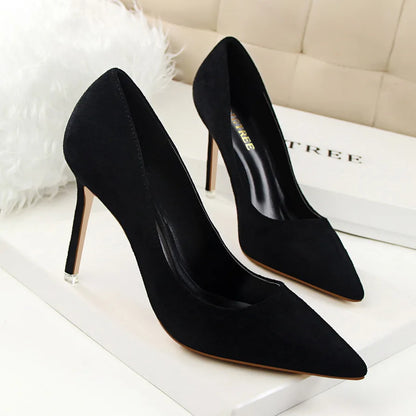 High Heels Suede Prom Shoes