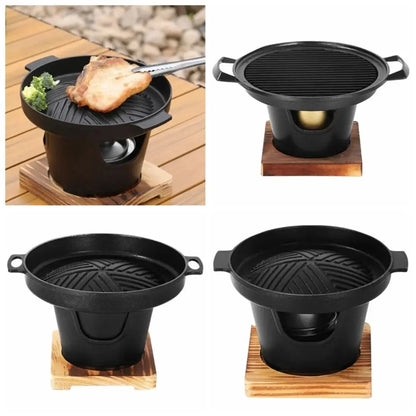Detachable Japanese Alcohol Stove Korean Portable Non-stick Mini Barbecue Stove