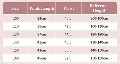 Girls trousers leggings short pants