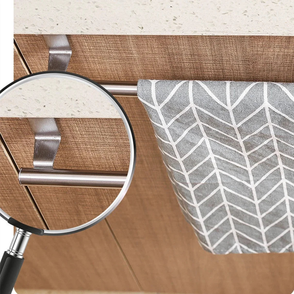 Stainless Steel Towel Rack Over Door Towel Bar Hanging Holder