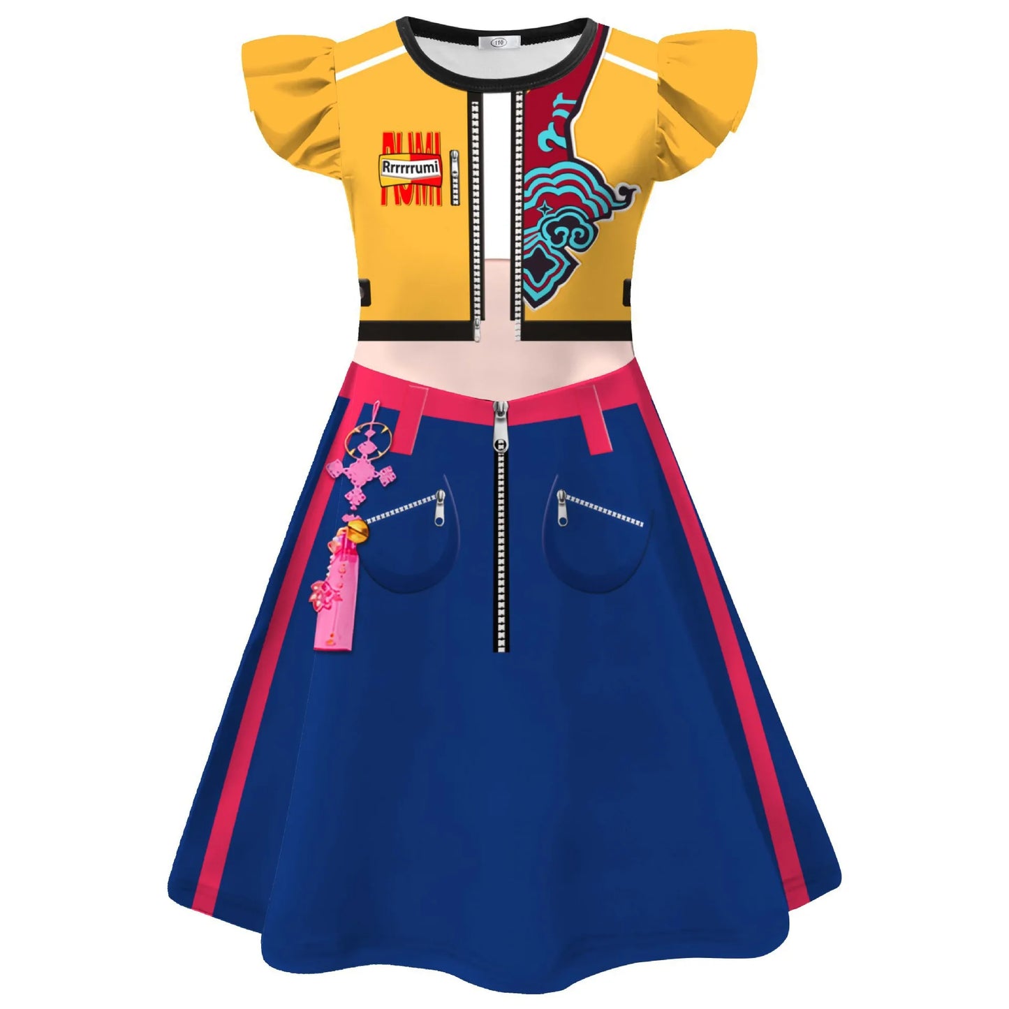 Popular Movie Hallyu With Sequin Print Costume Dress