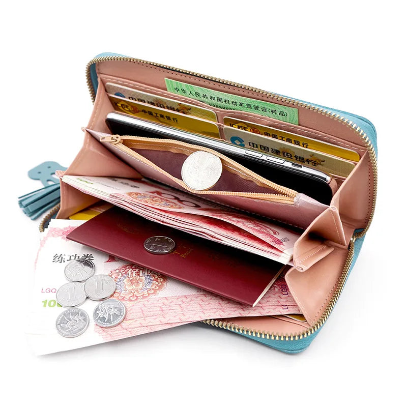 Clutch Card Holder Leather Wallet
