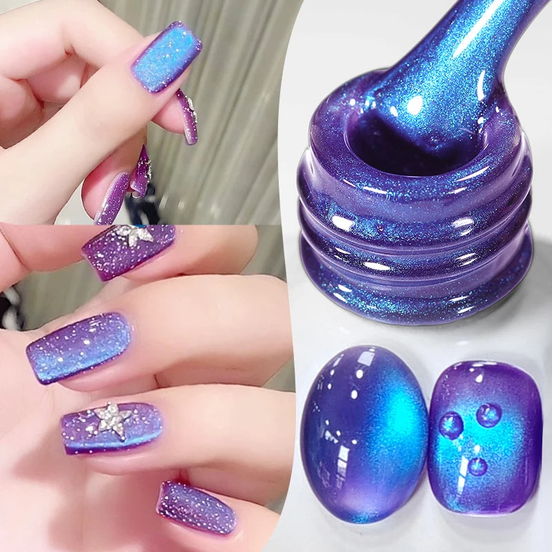 Blueberry Cat Magnetic Gel Nail Polish