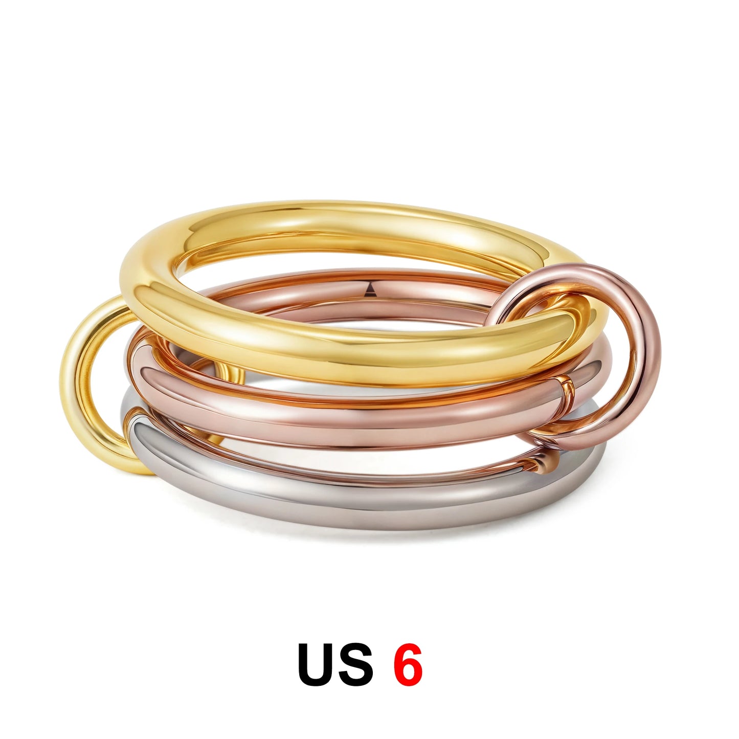 DANA Zirconia Gold Plated Rings Set