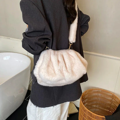 Soft Faux Fur Small Shoulder Bags