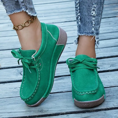Elegant Lace Up Thick Soled Casual Shoes