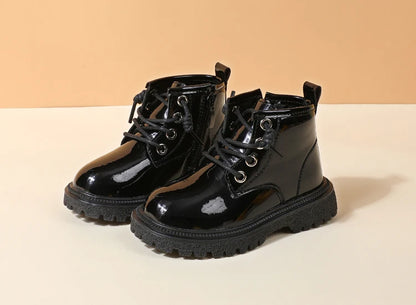 Baby Leather Waterproof Rubber Toddler Boots