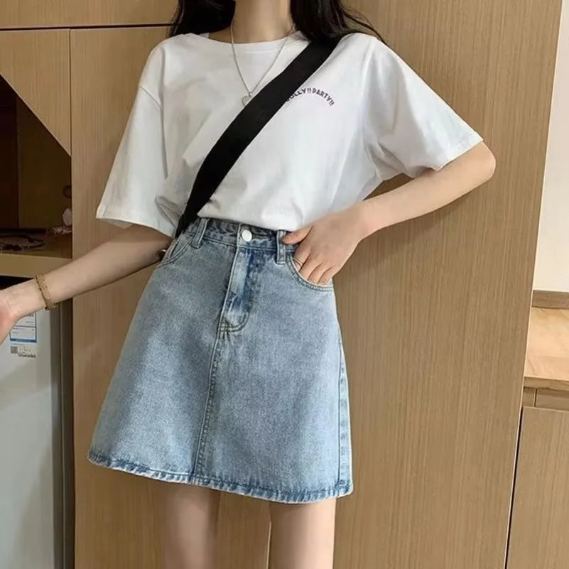 Sexy Tight Bag Hip  Slim Fit Jeans Skirts