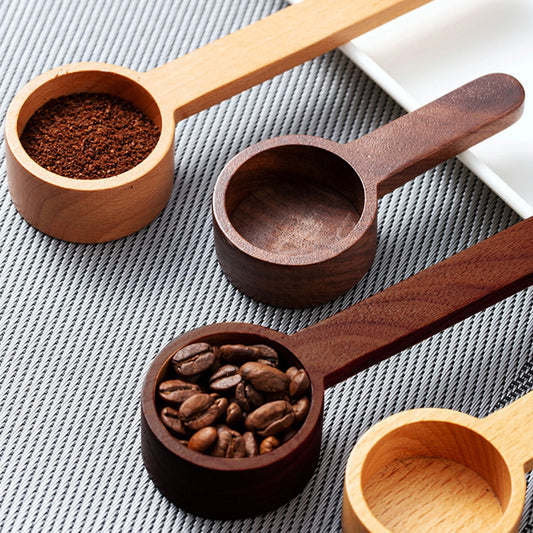 1PC Walnut coffee scoop powder measuring spoon