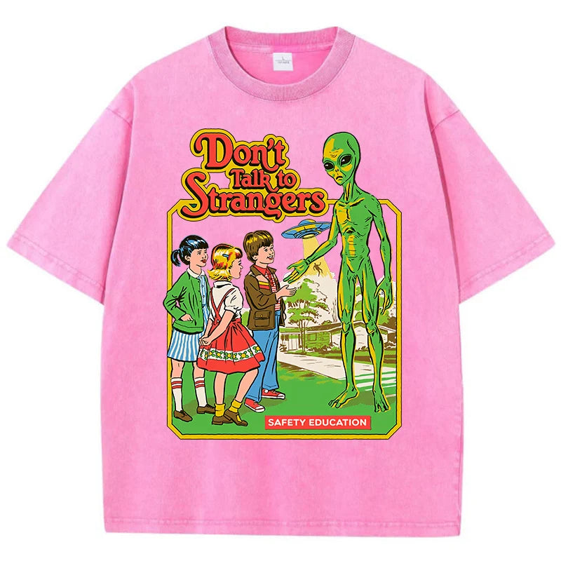 Cartoon Alien Cotton Short Sleeve T Shirts