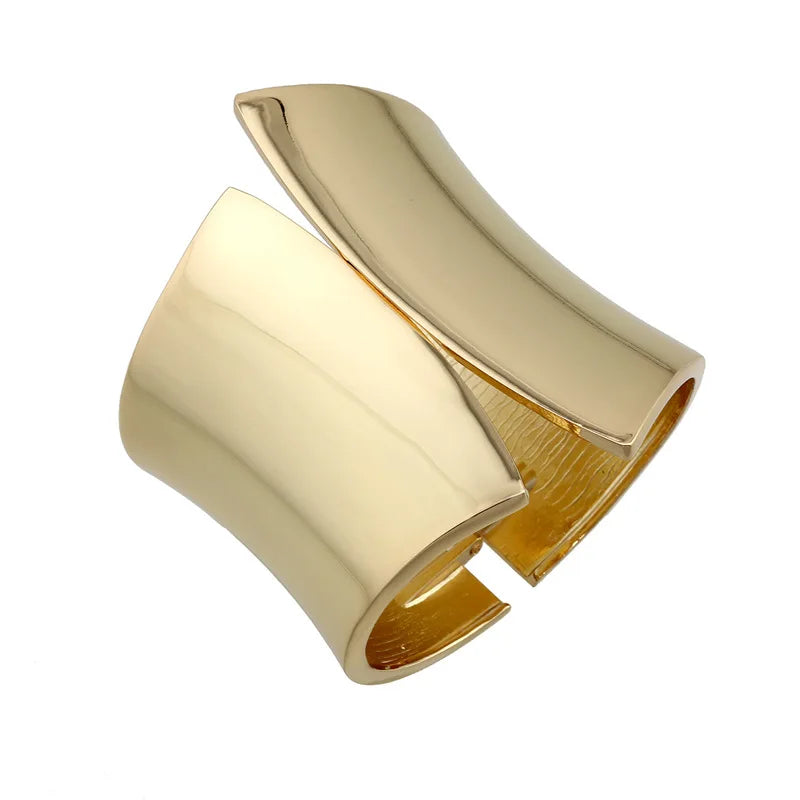 Punk Hiphop Wide Asymmetric Bangles Bracelet
