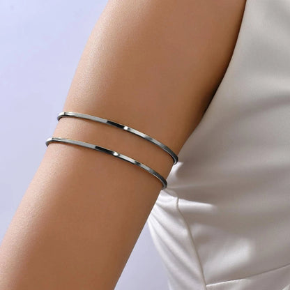 Upper Opening Arm Geometric Bracelet
