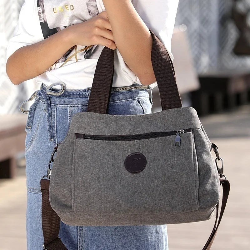 Canvas Handbags Shoulder Messenger Crossbody Tote Large Capacity Bags