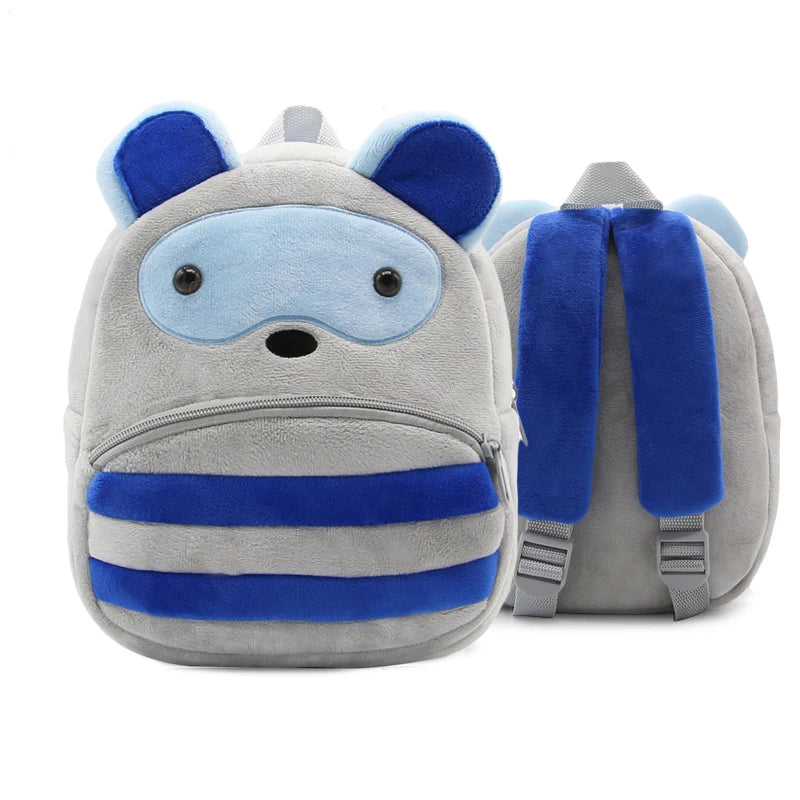 Cartoon cute plush animal backpack school