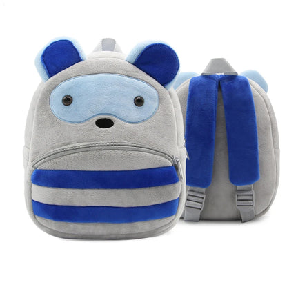 Cartoon cute plush animal backpack school