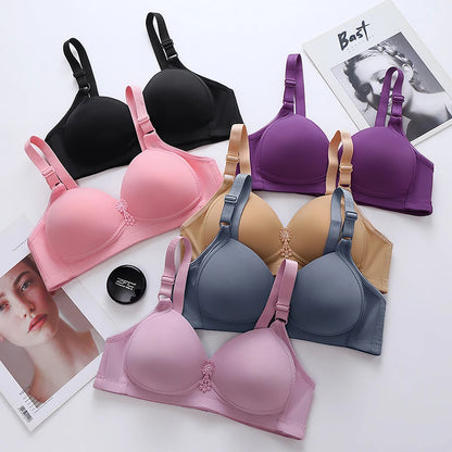 Oversized Slim Comfortable Traceless Solid Color Bra